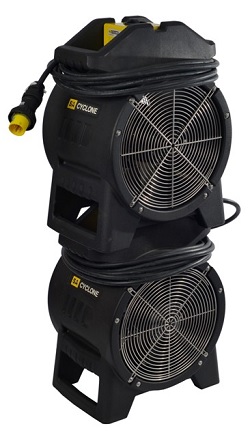 Ventilateurs ATEX avec adaptateurs pour gaines de 20 cm, 30 cm ou 40cm.