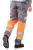 Pantalon multirisque ATEX haute visibilit&eacute; orange fluo/Gris acier